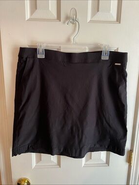 Rafaella Size XXL Sleek Black A-Line Mini Skorts Active Walking Beach